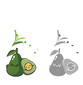 牛油果逆向纹路设计