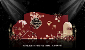 中式婚礼背景