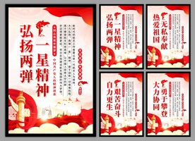 两弹一星精神党建海报