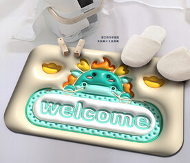 膨胀风可爱龙年元宝地垫