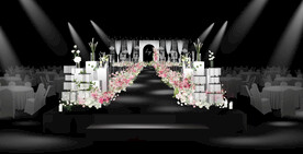 水晶玫红韩式婚礼