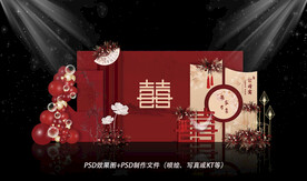 中式红色婚礼效果图