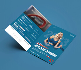 游泳健身预售活动折页海报图片