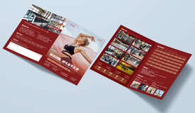 瑜伽普拉提健身游泳折页海报图片