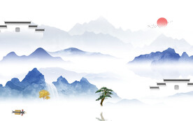 高清 新品背景山水 TIf分层