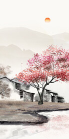 中式 大气新玄关画 Tif分层