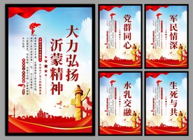 沂蒙精神党建海报