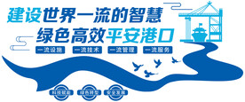 绿色平安港口文化墙      