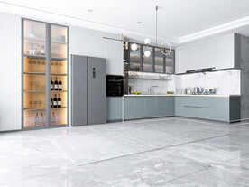 现代极简厨房空场景