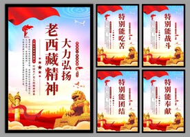 老西藏精神党建海报