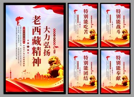 老西藏精神党建海报