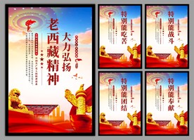 老西藏精神党建海报