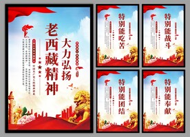 老西藏精神党建海报