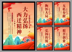 弘扬西迁精神党建海报