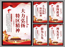 弘扬特区精神党建海报