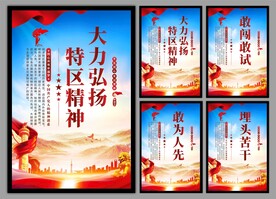 弘扬特区精神党建海报
