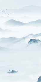 蓝色 中式最新玄关 tif分层