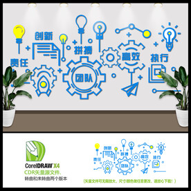 创新企业励志文化墙