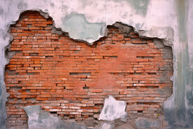复古斑驳红砖水泥墙背景墙壁画