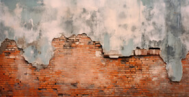 复古斑驳红砖水泥墙背景墙壁画