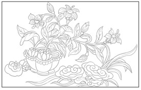 白描花卉 
