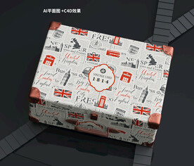 复古皮箱包装设计