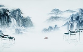 人气 简约高档山水 Tif分层