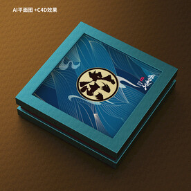 C4D渲染高档茶叶包装设计