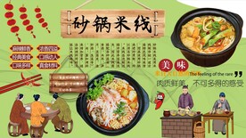 砂锅米线背景墙