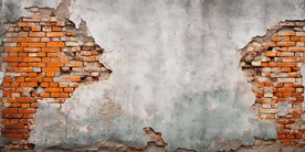 复古斑驳红砖水泥墙背景墙壁画