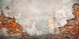 复古斑驳红砖水泥墙背景墙壁画