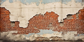 复古斑驳红砖水泥墙背景墙壁画