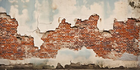 复古斑驳红砖水泥墙背景墙壁画