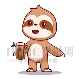 可爱卡通小树懒