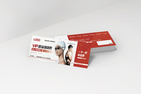 游泳健身优惠券卡片图片