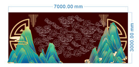 中式婚礼舞台背景板