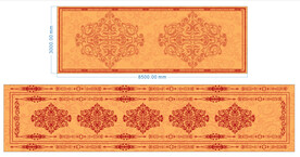 中式婚礼舞台背景地贴