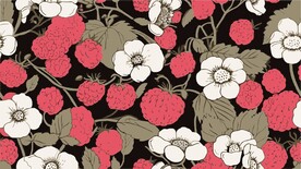 手绘花纹满版布料印花