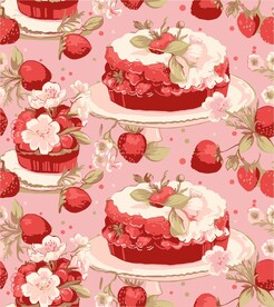 蛋糕甜品冰激凌矢量图案