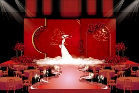 红色婚礼效果图