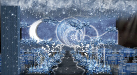 蓝色婚礼效果图