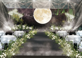 新月主题婚礼效果图