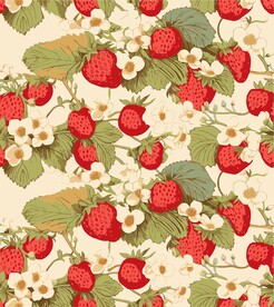 草莓化妆品包装印花图案