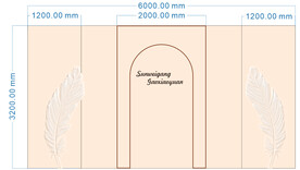 欧式婚礼舞台背景板