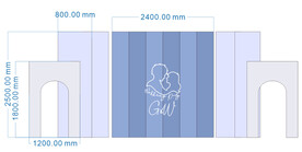 欧式婚礼舞台背景板