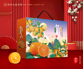 红美人包装 橙子礼盒