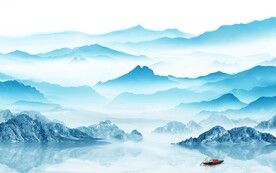 简约 现代清晰山水 Tif分层