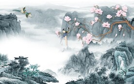 最新 清晰背景山水 TIF分层