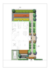 别墅庭院景观方案设计彩色平面图