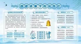 清廉廉政校园展板